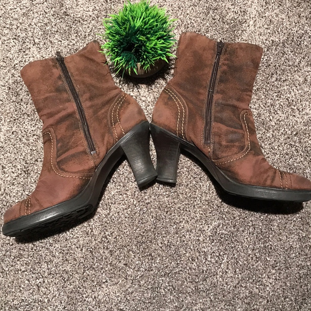 Distressed boots